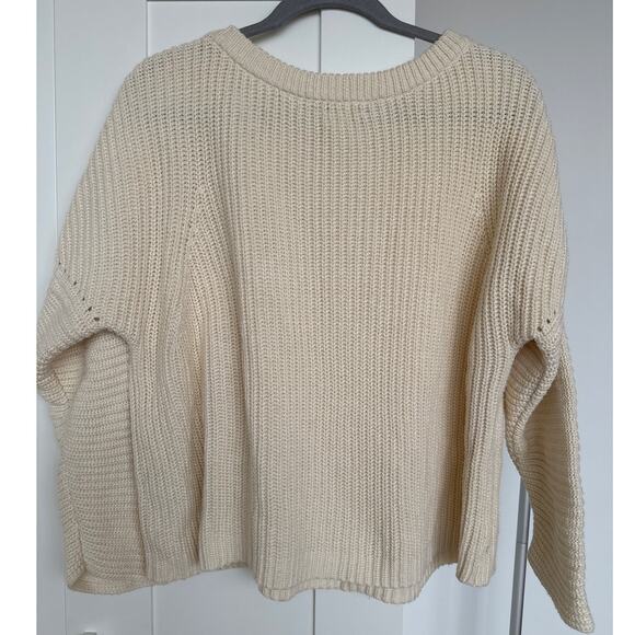 Polo Ralph Lauren Women's Cream 100% Cotton Chunky Knit Sweater, Size L, EUC - Picture 2 of 5